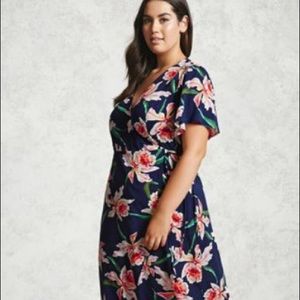 Floral Maxi Dress in Tropical Navy Print